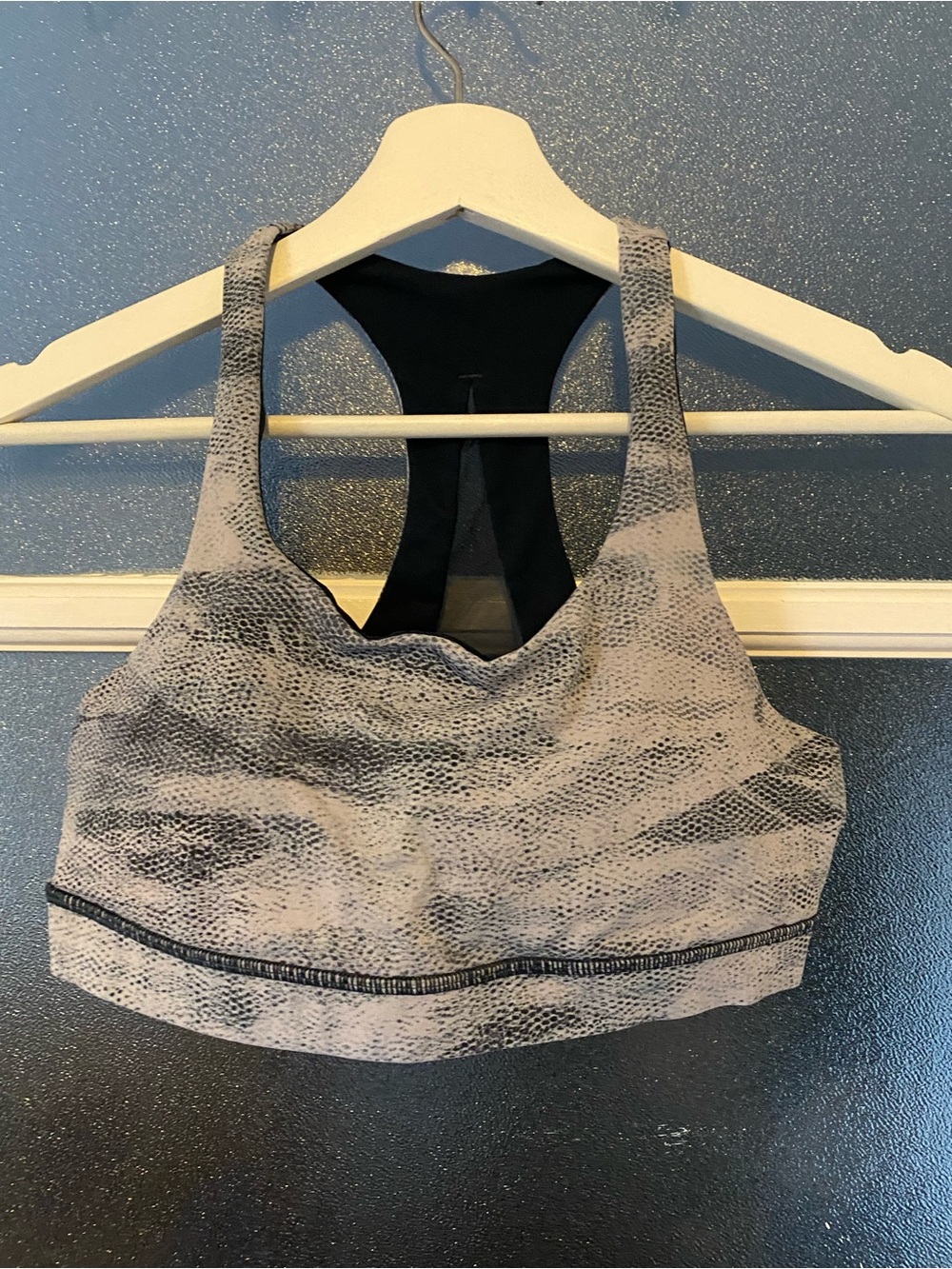 lululemon athletica Gray Printed Racerback Sports Bra